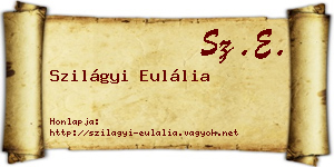 Szilágyi Eulália névjegykártya