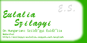 eulalia szilagyi business card